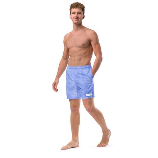 Men's Swim Trunks - Cartovche Badge (Blue Wash)