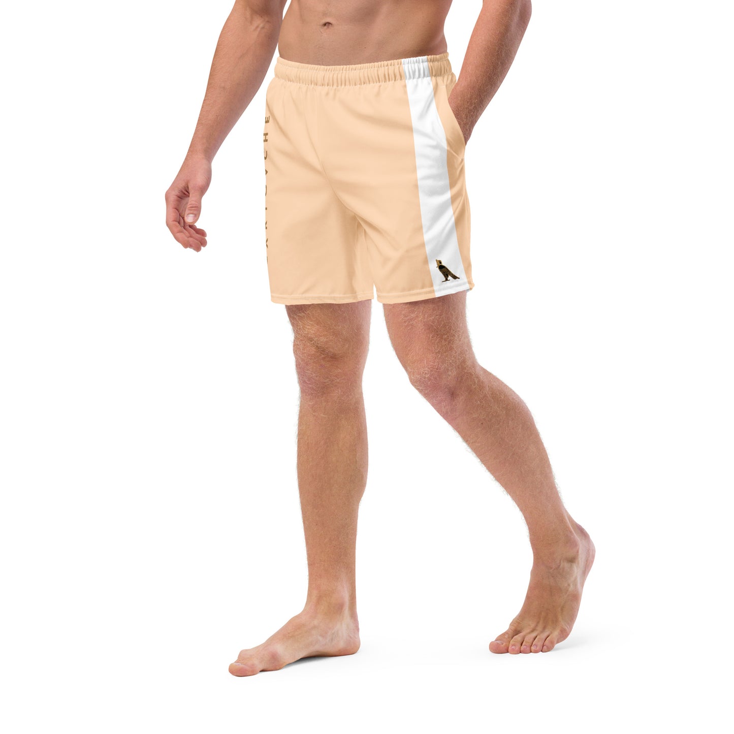 Men's Swim Trunks - Cartovche Logo (Peaches & Cream)