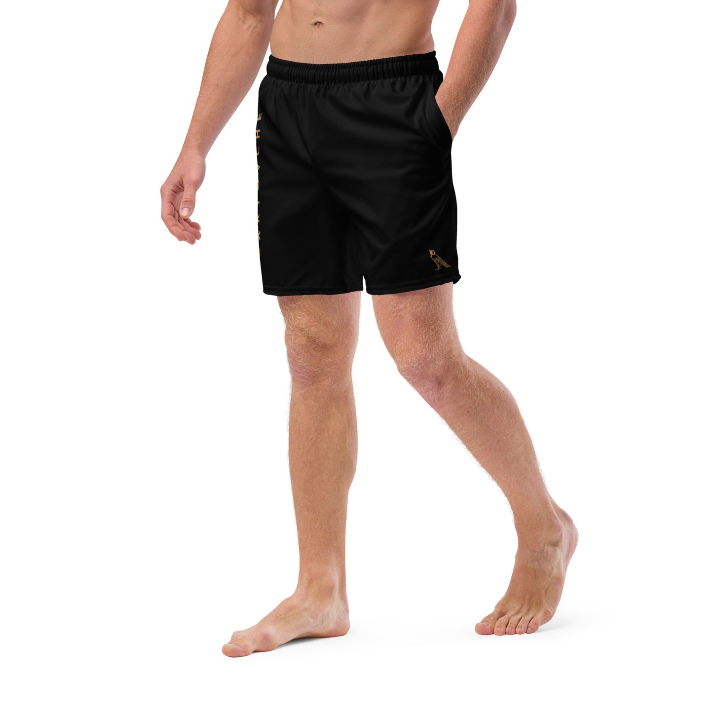 Men's Swim Trunks - Cartovche Logo (Black)