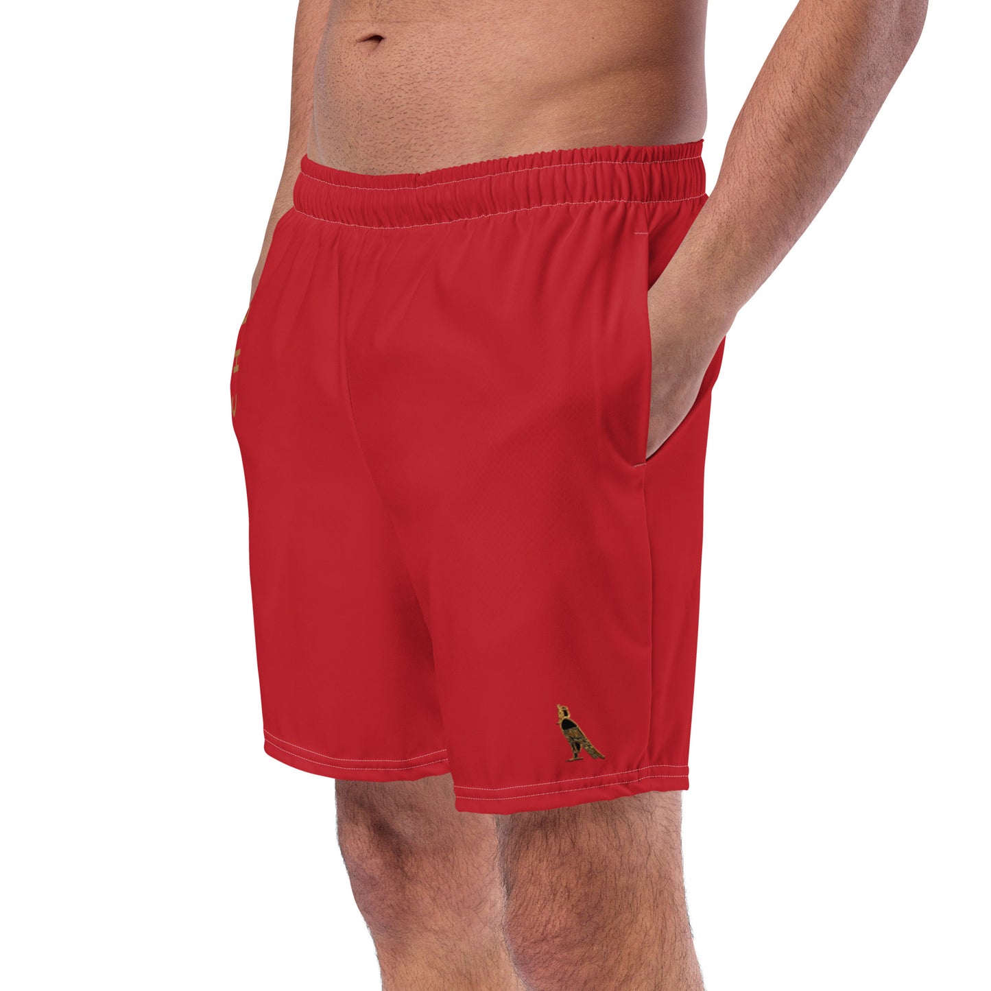 Men's Swim Trunks - Cartovche Logo (Red)