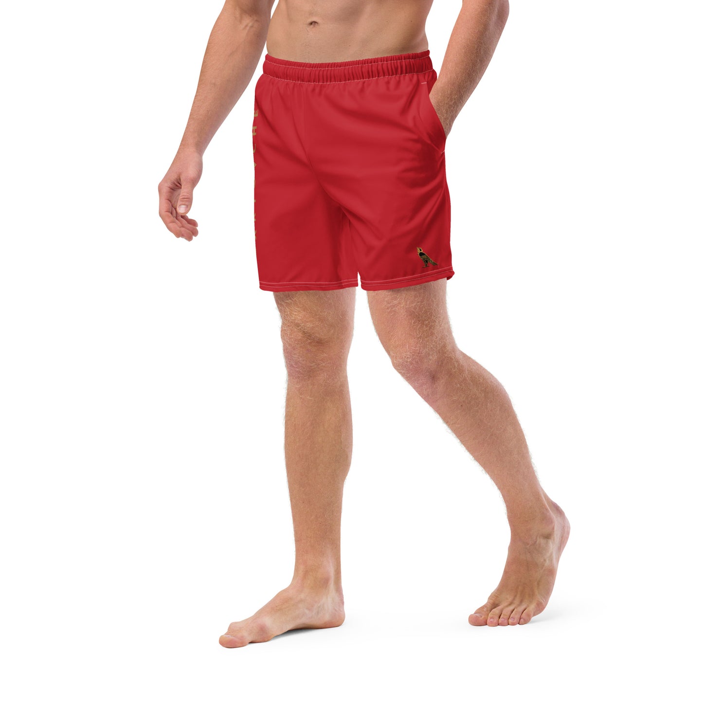 Men's Swim Trunks - Cartovche Logo (Red)