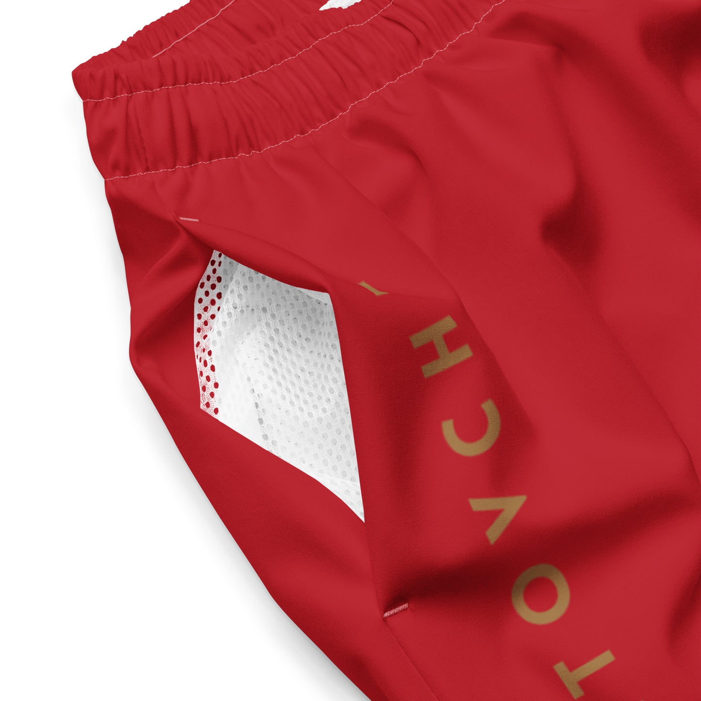 Men's Swim Trunks - Cartovche Logo (Red)
