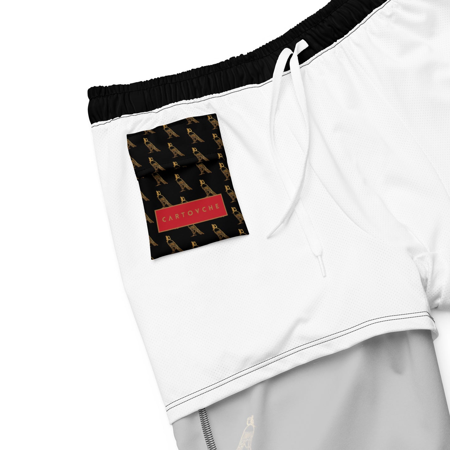 Men's Swim Trunks - Cartovche Logo (Black)