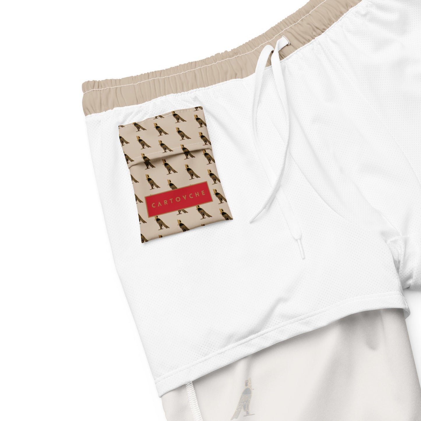 Men's Swim Trunks - Horus Logo (Khaki)