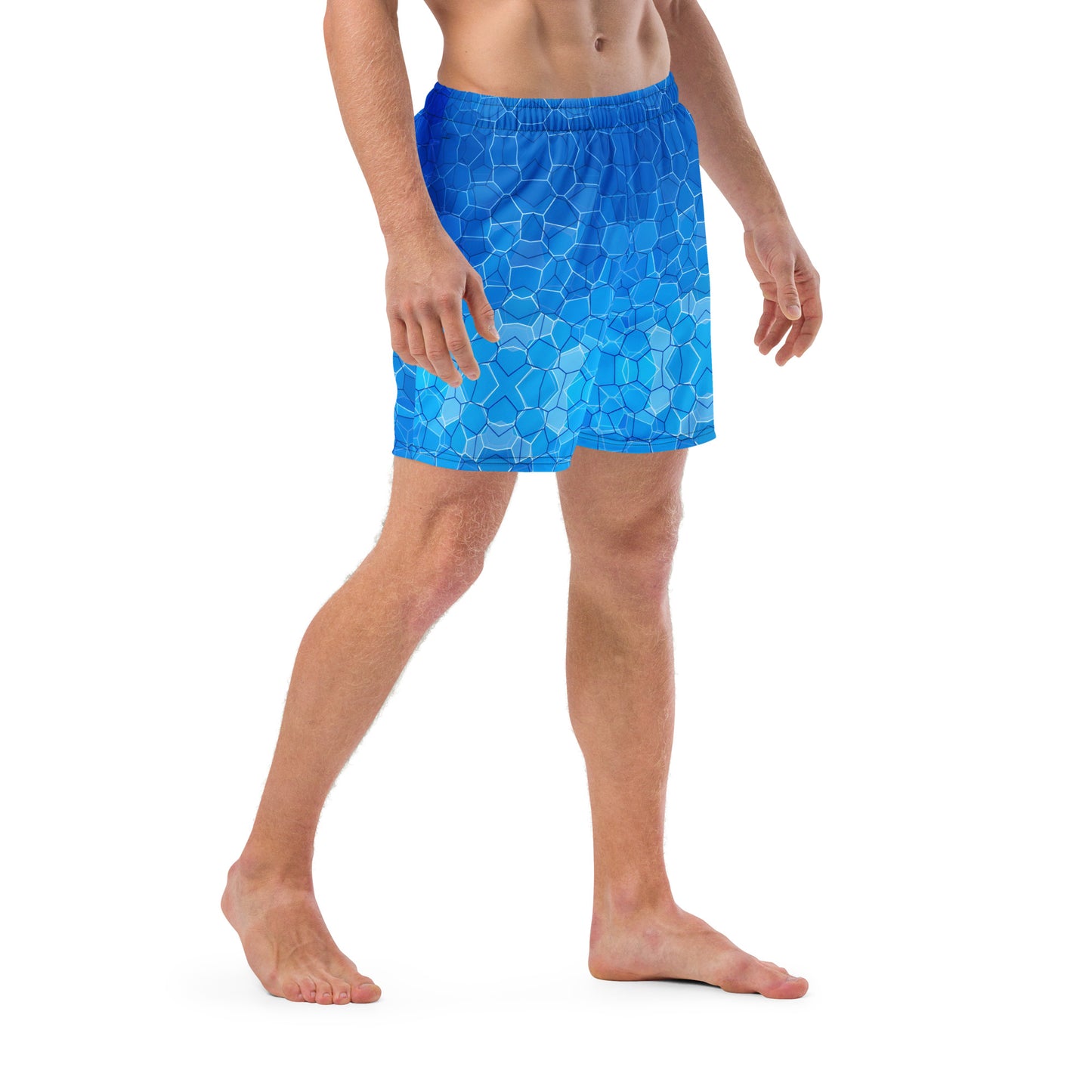 Men's Swim Trunks - Cartovche Badge (Shallow Water Blue)