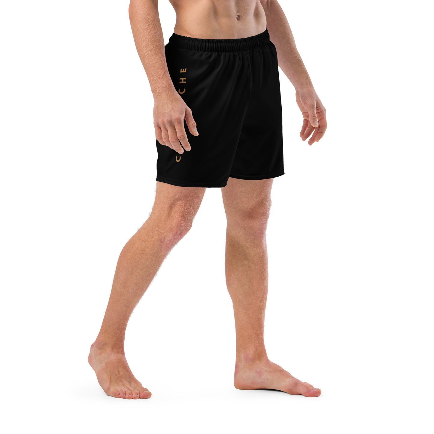 Men's Swim Trunks - Cartovche Logo (Black)