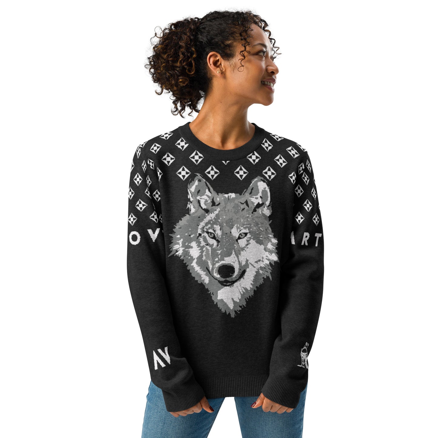 Women's Knitted Crew Neck Sweater | The Wolf