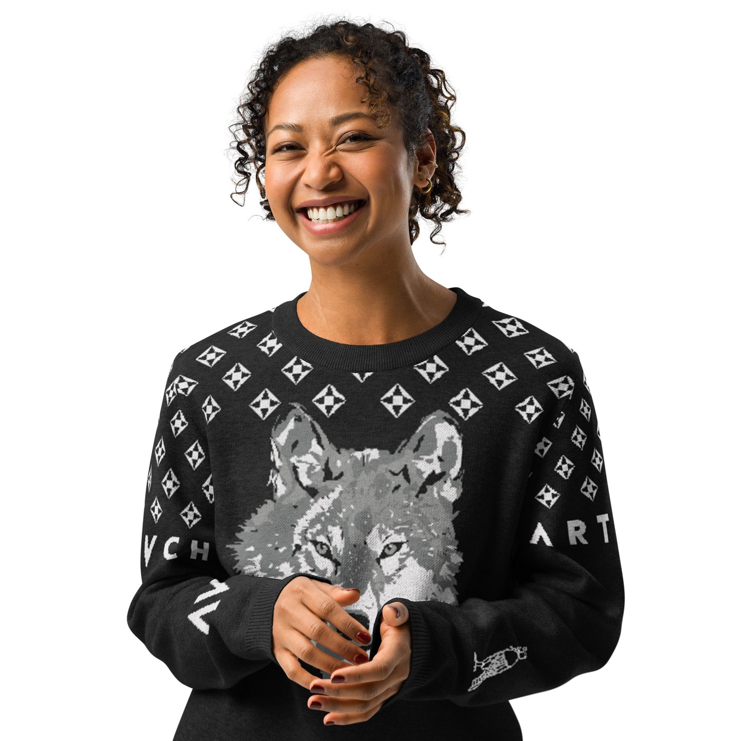 Women's Knitted Crew Neck Sweater | The Wolf