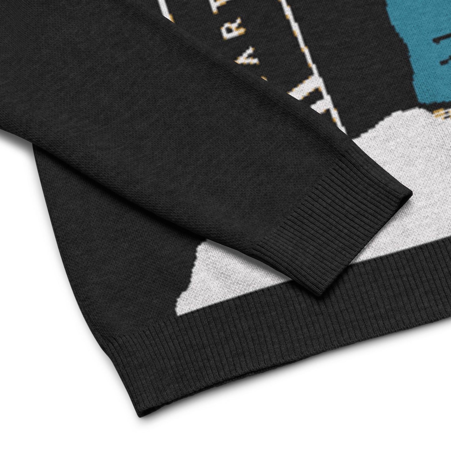 Men's Knitted Crew Neck Sweater | Snowboarder Bear