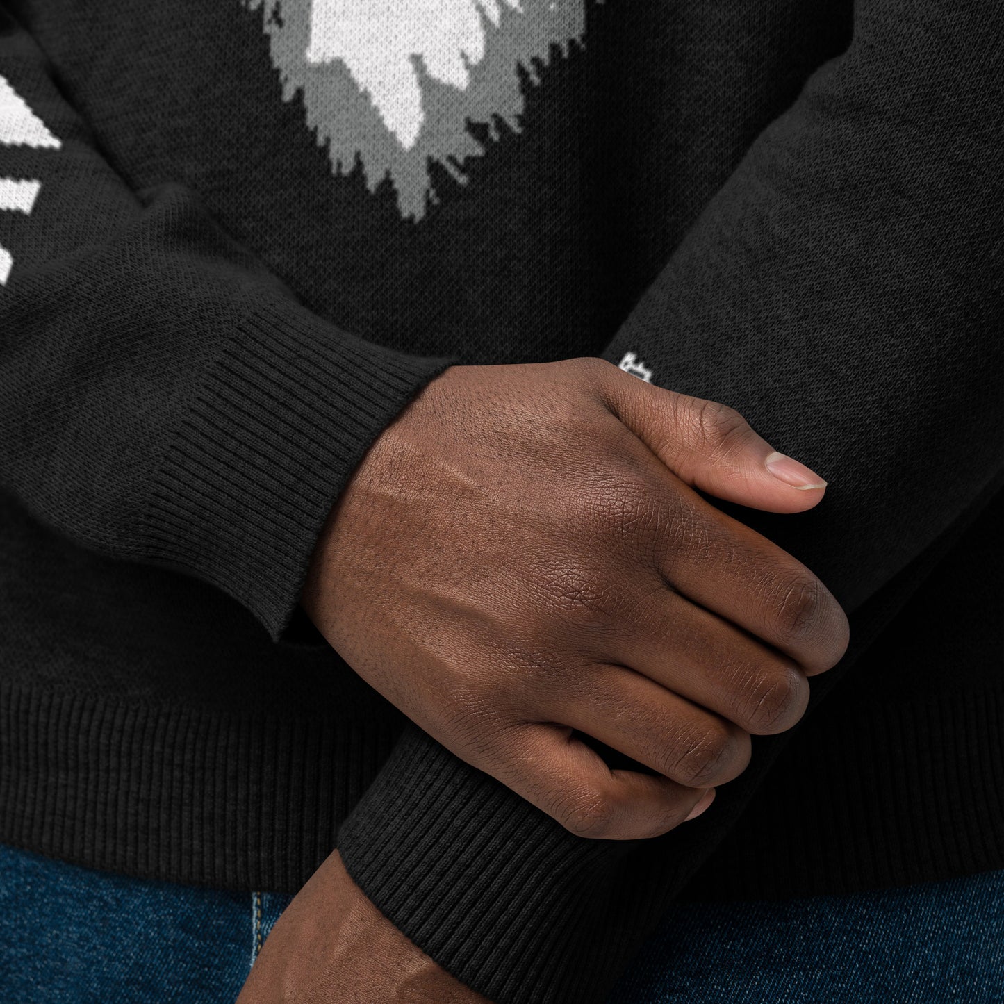 Men's Knitted Crew Neck Sweater | The Wolf