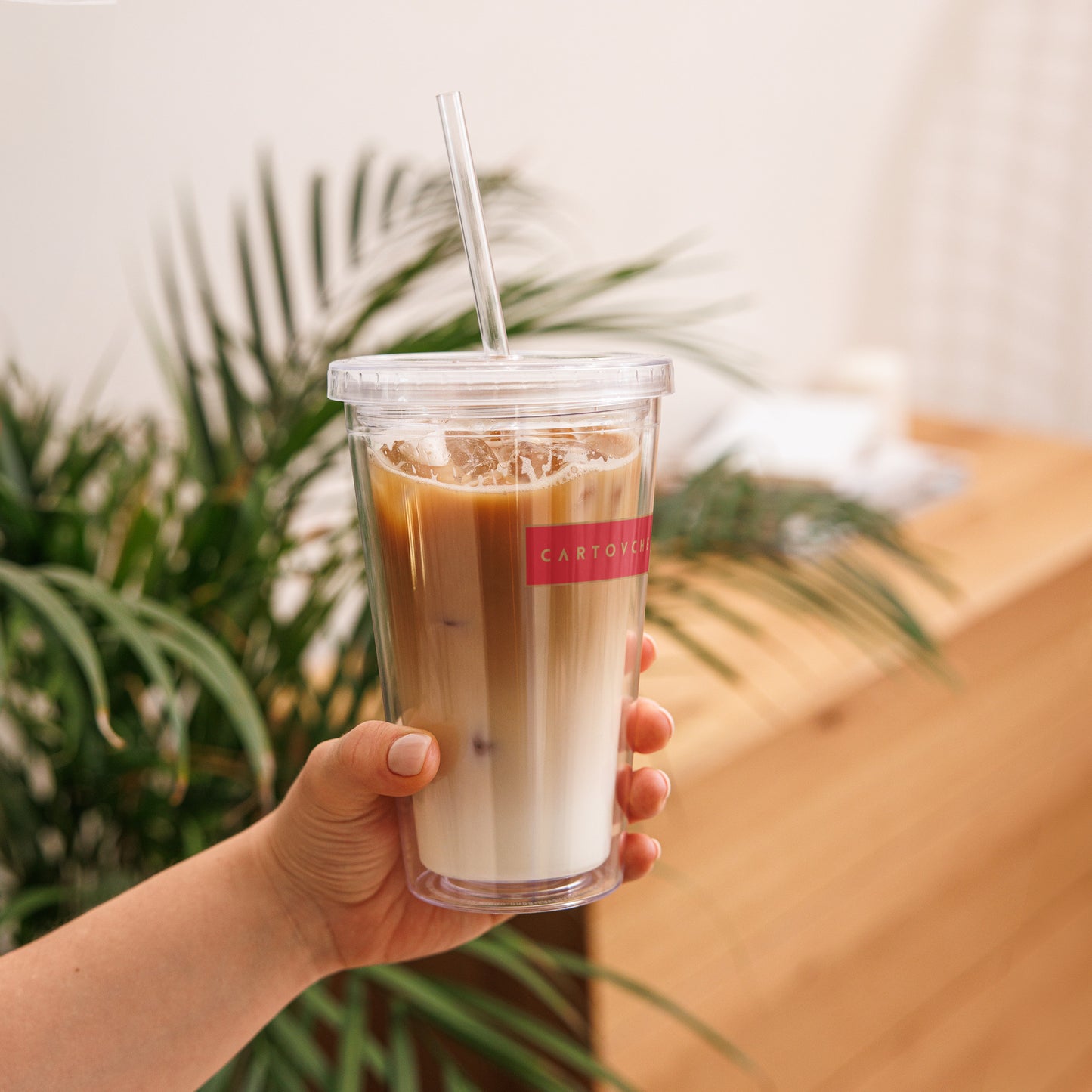 Clear Plastic Tumbler - Red Label