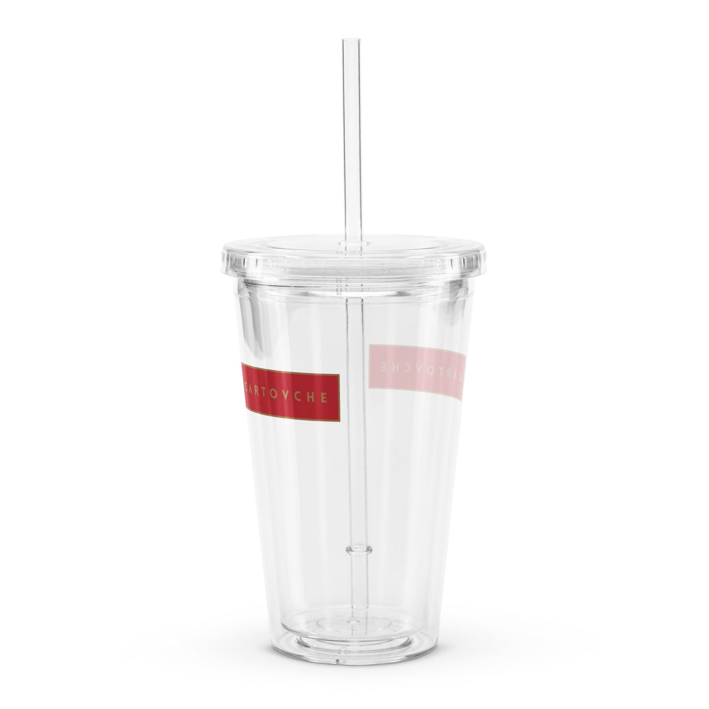 Clear Plastic Tumbler - Red Label