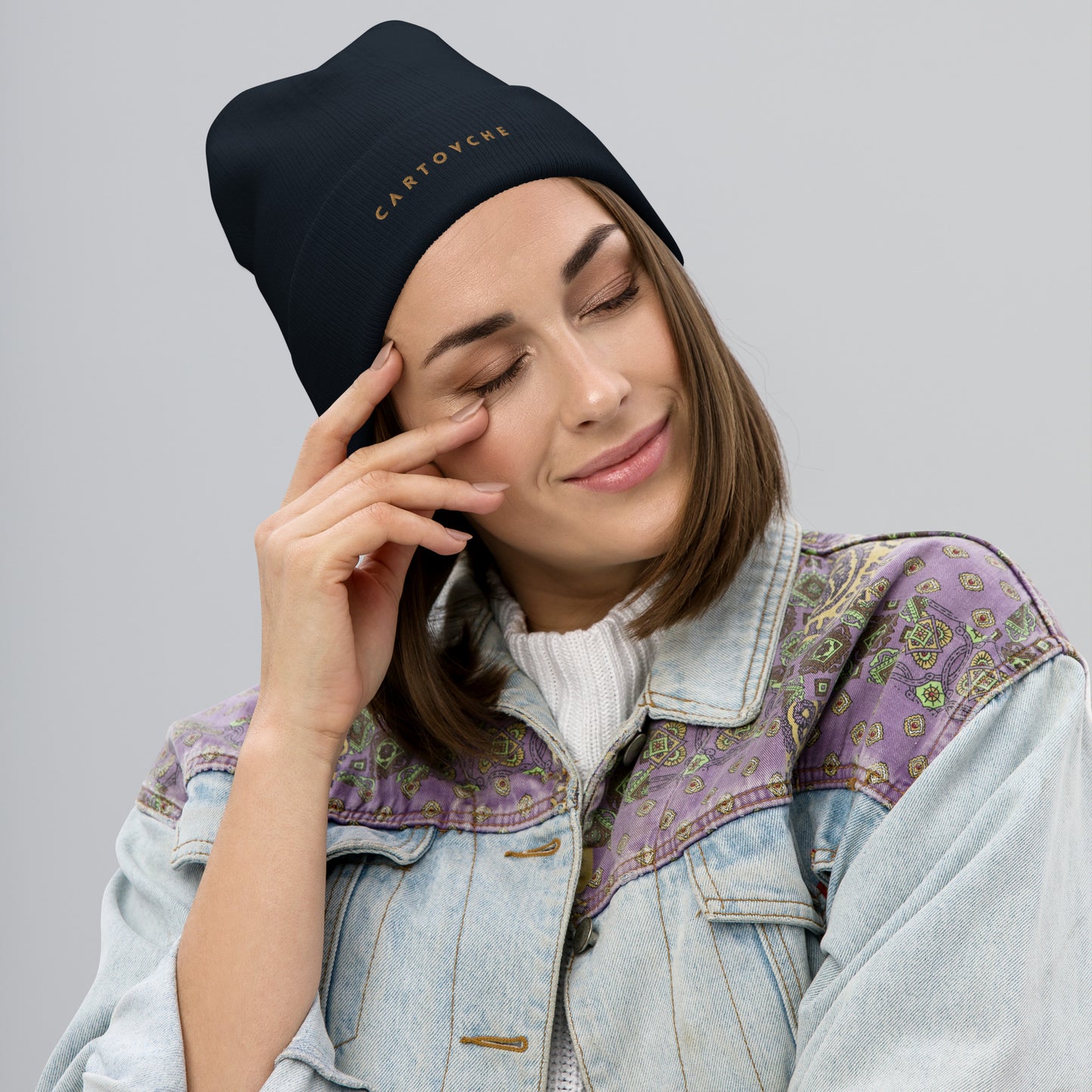Embroidered Beanie Hat