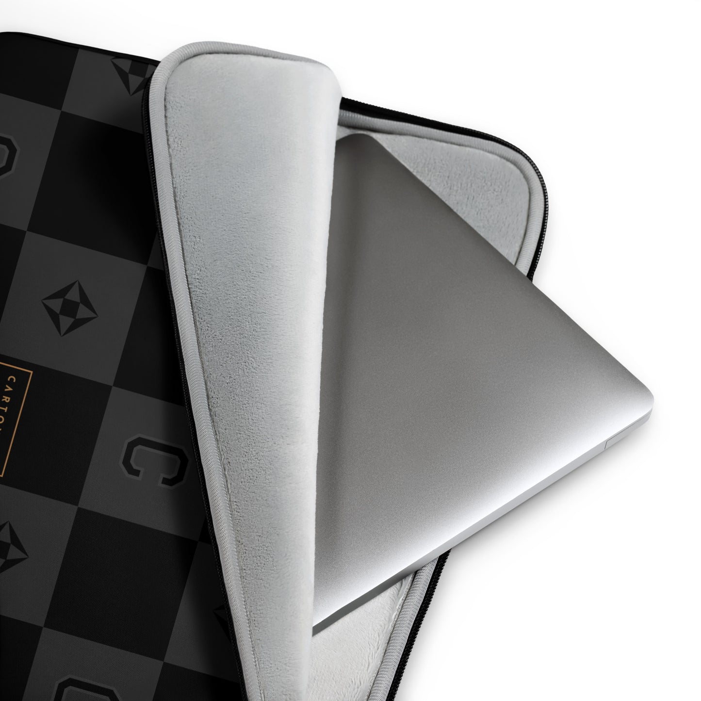 Neoprene Laptop Sleeve | Black & Grey Monogram