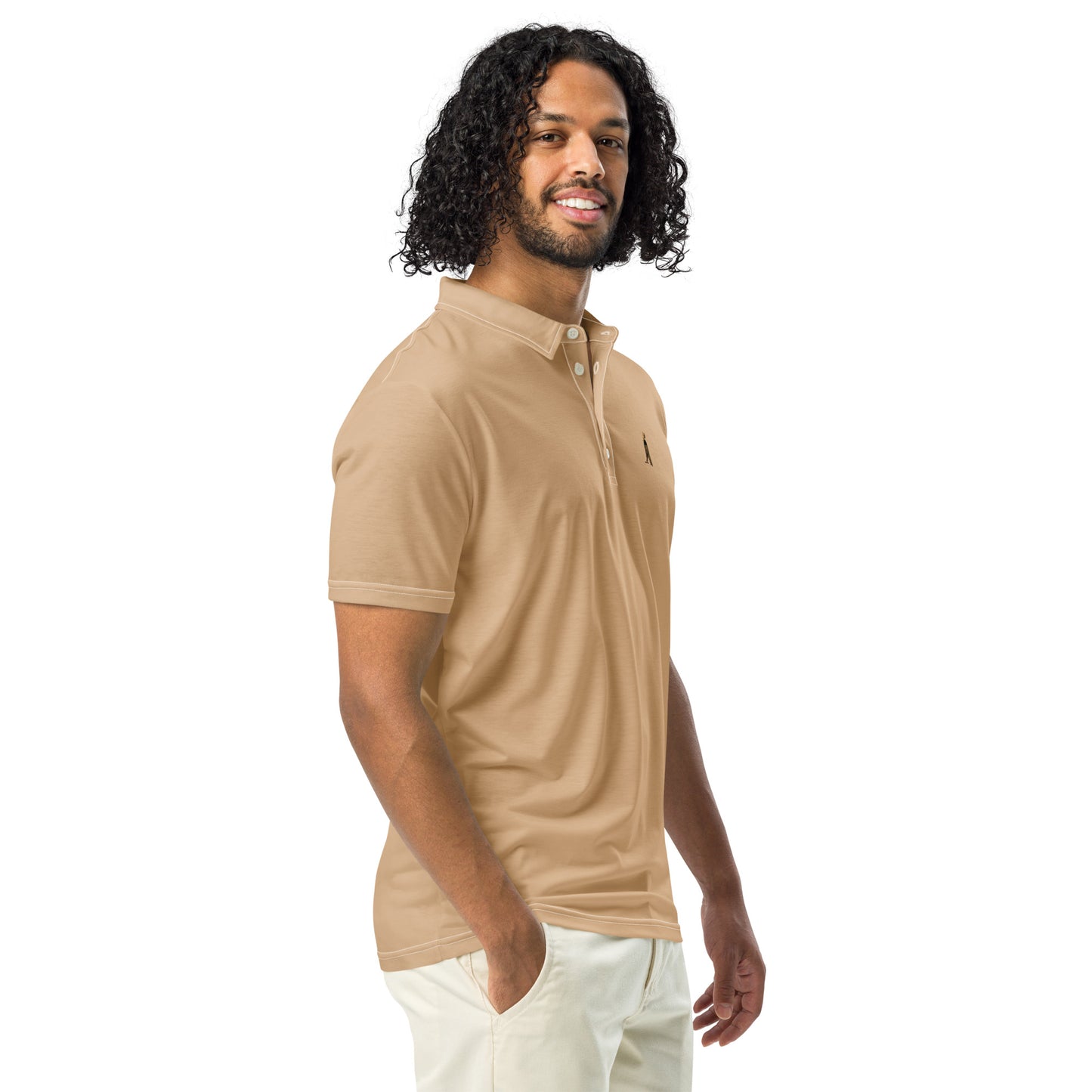 Men’s Slim Fit Polo Shirt | Sheepskin Beige