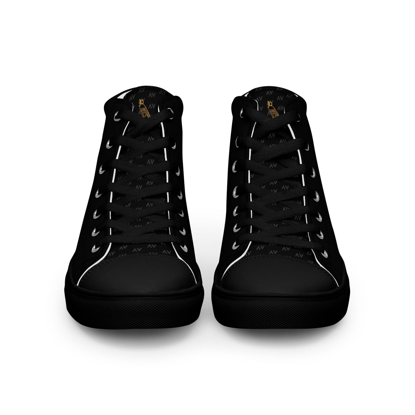 Men’s High Top Canvas Shoes | 'Cartovche Horus' (All Black)