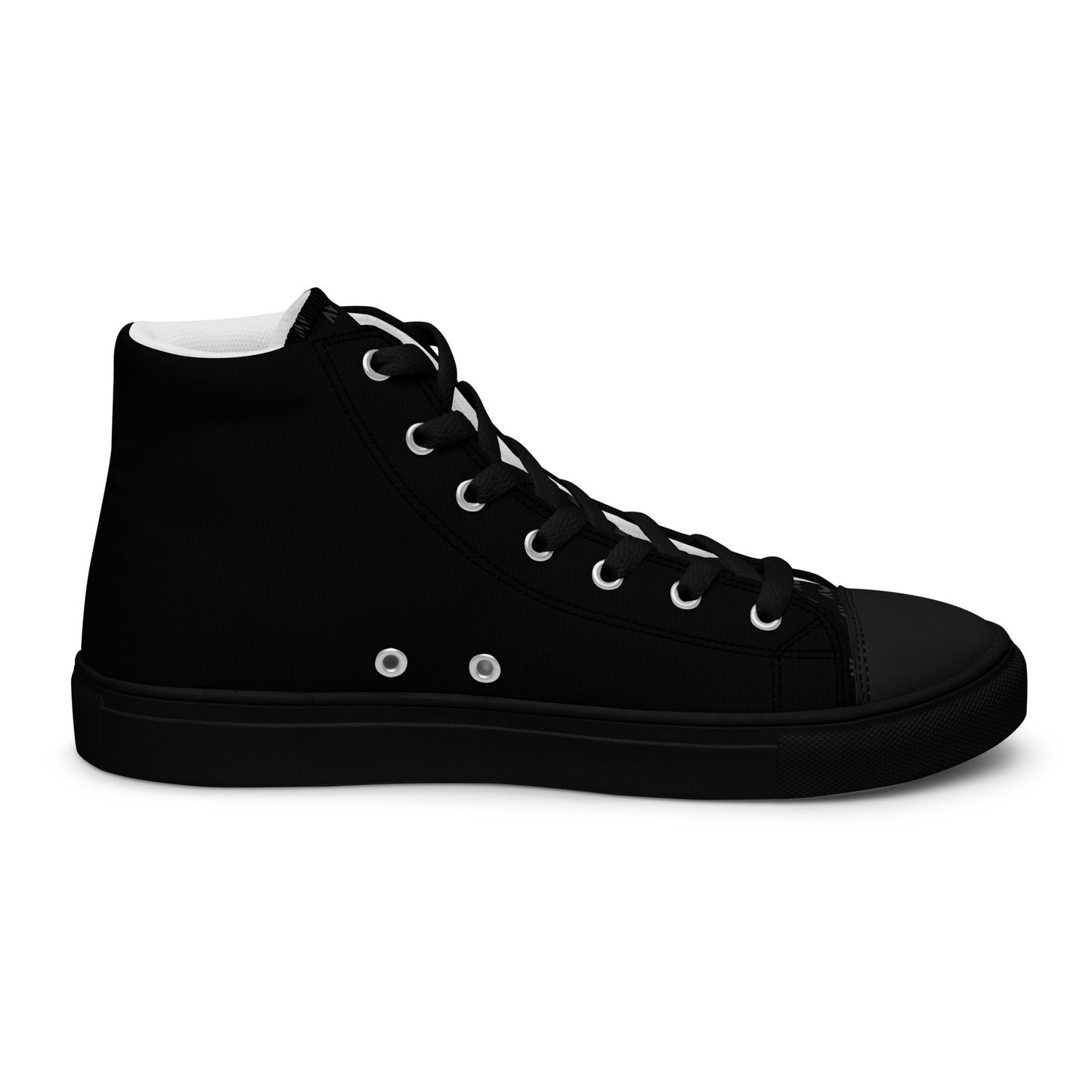 Men’s High Top Canvas Shoes | 'Cartovche Horus' (All Black)