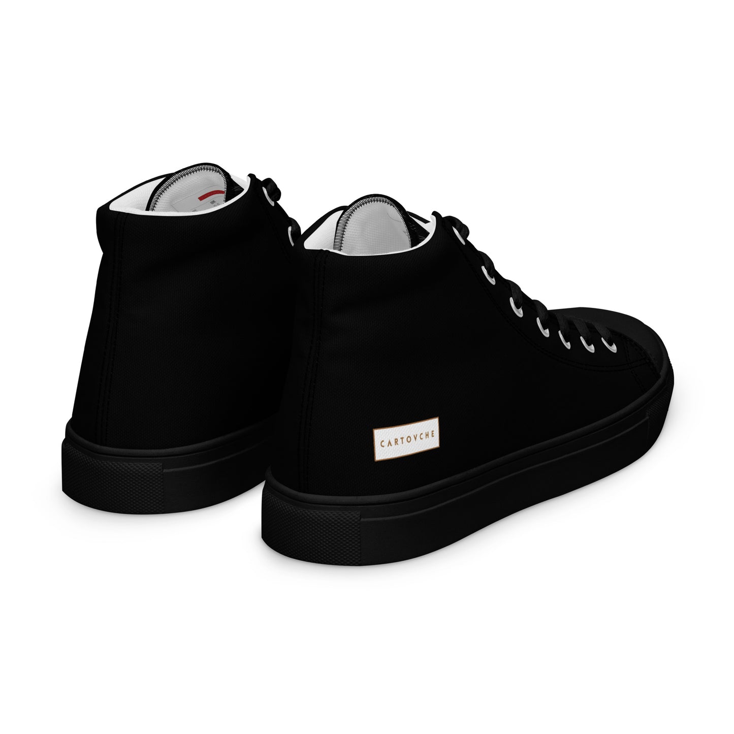 Men’s High Top Canvas Shoes | 'Cartovche Horus' (All Black)