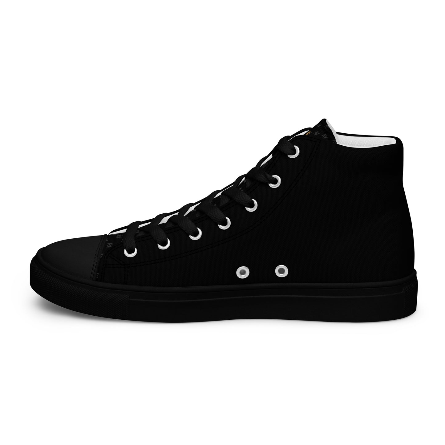 Men’s High Top Canvas Shoes | 'Cartovche Horus' (All Black)