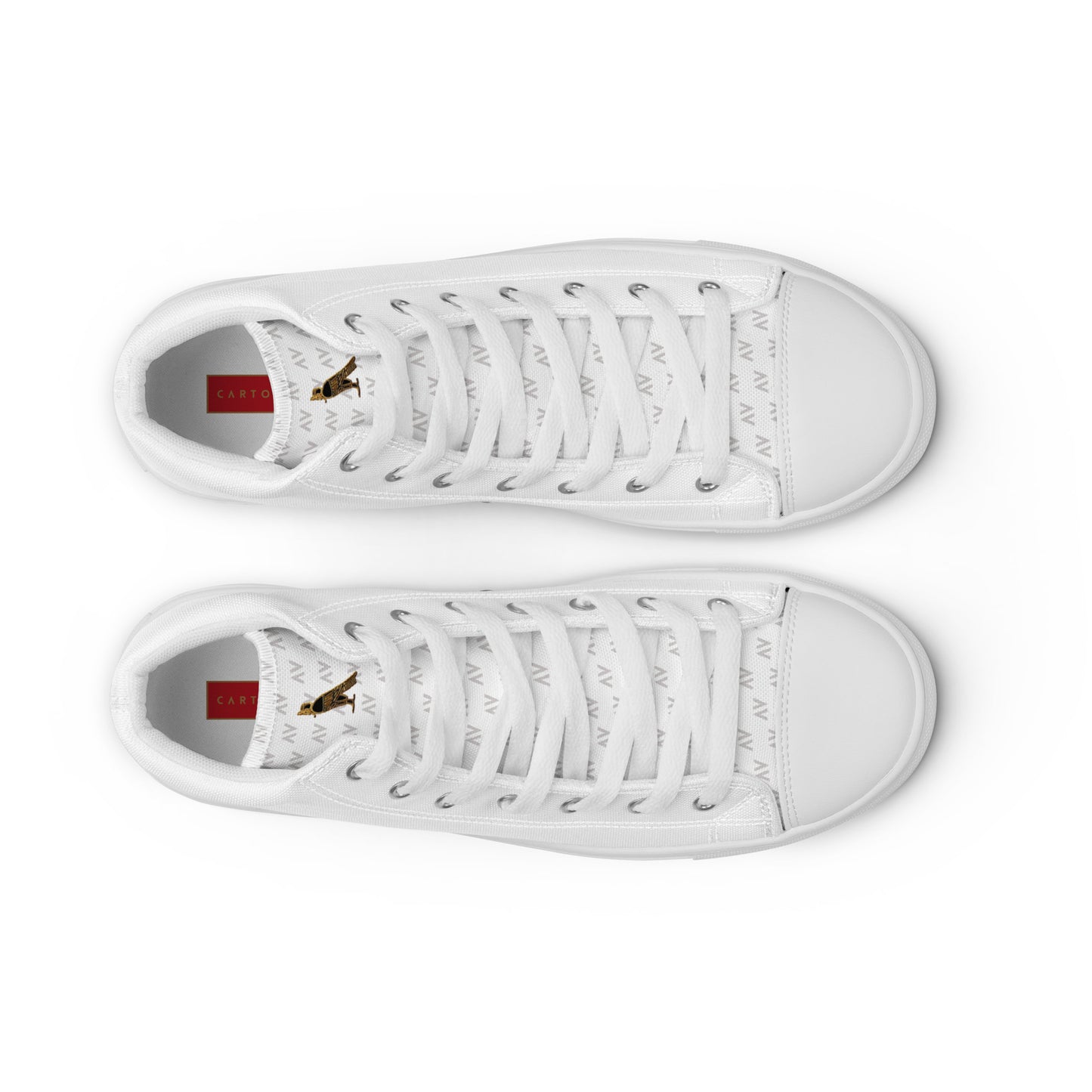 Men’s High Top Canvas Shoes | 'Cartovche Horus' (All White)