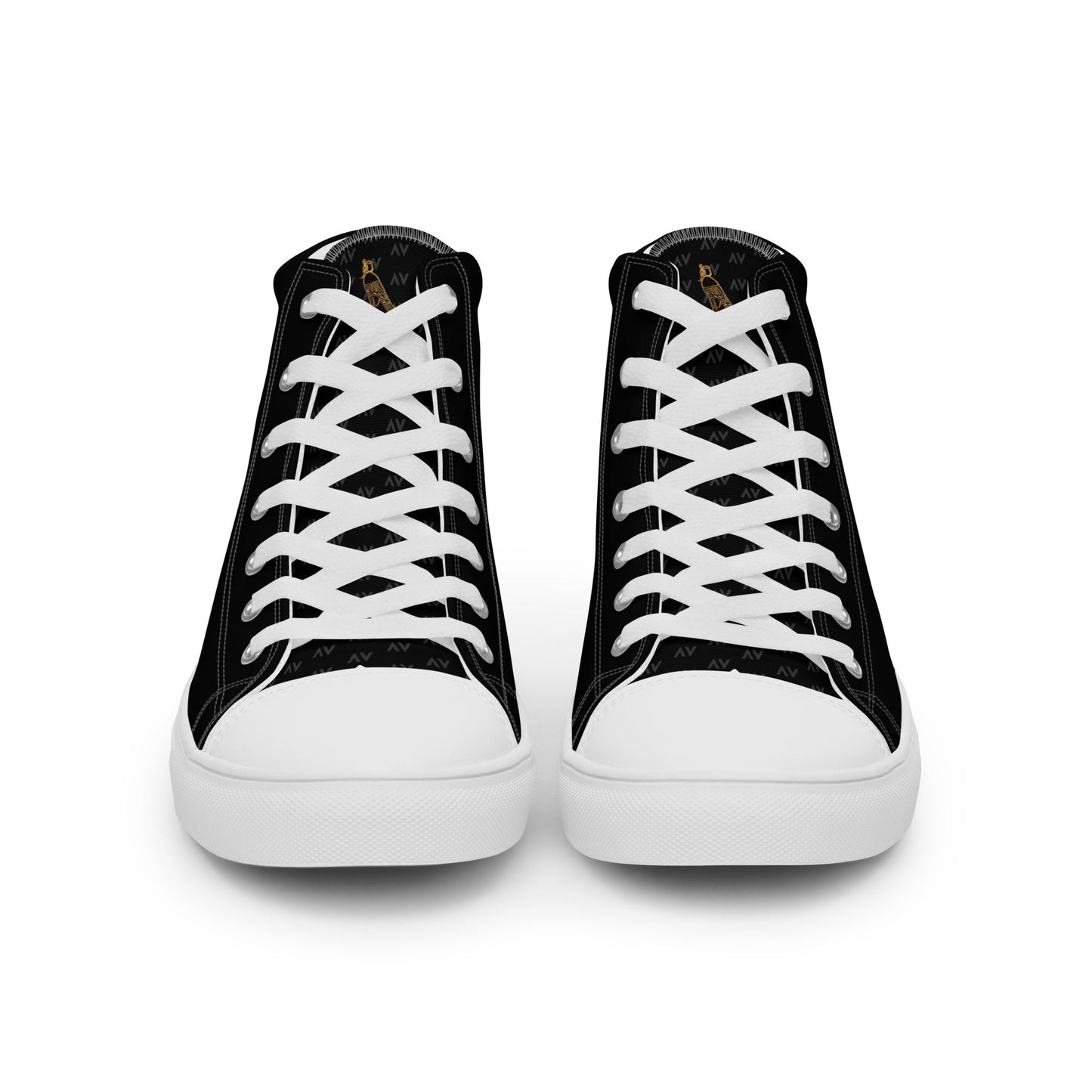 Men’s High Top Canvas Shoes | 'Cartovche Horus' (Black & White)