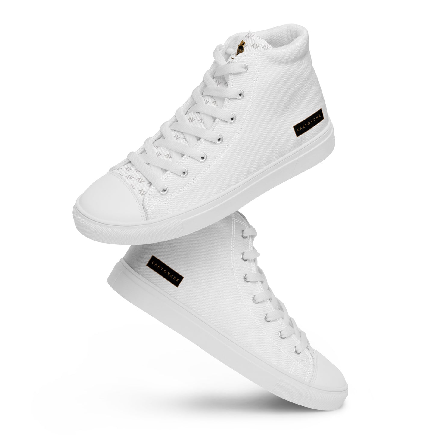 Men’s High Top Canvas Shoes | 'Cartovche Horus' (All White)