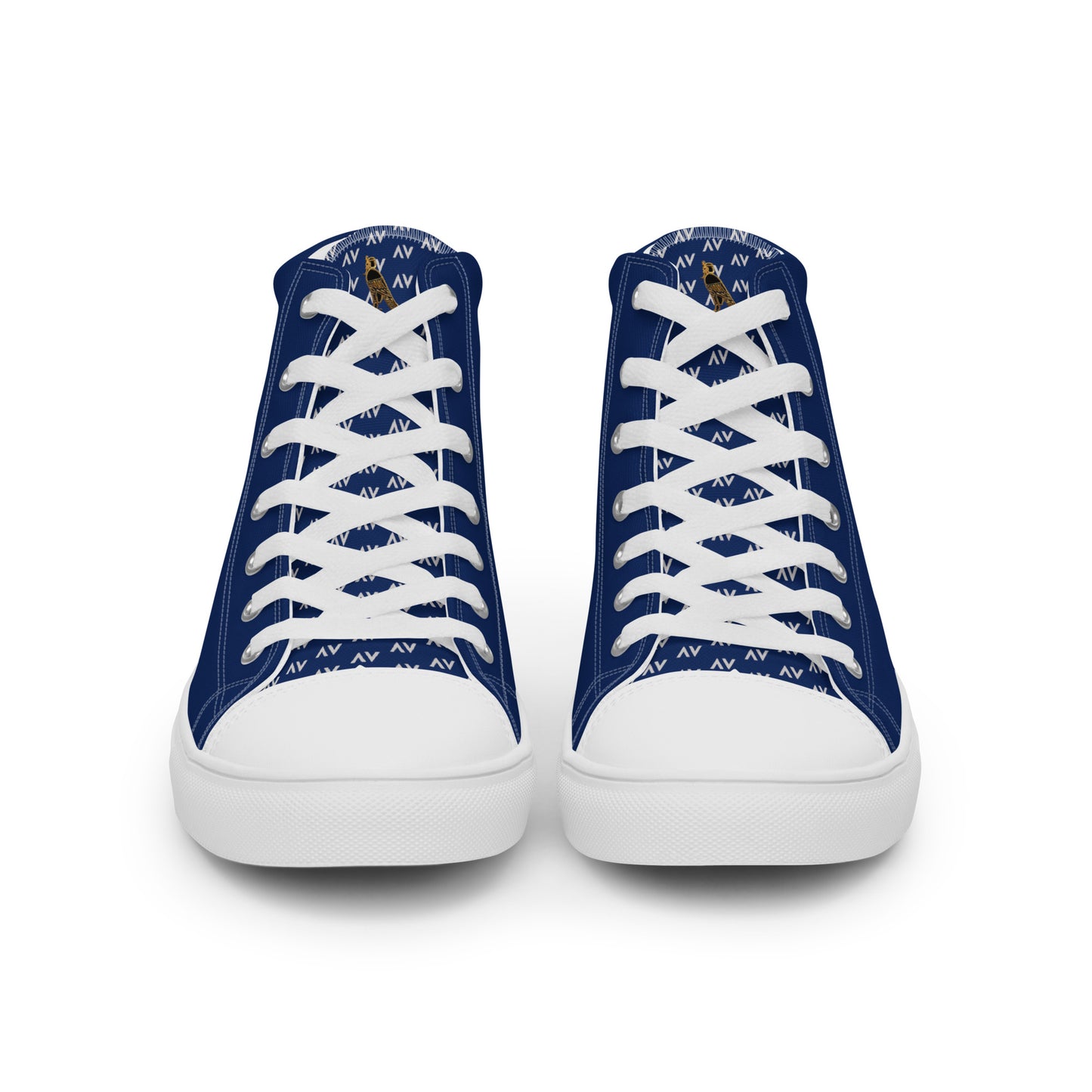 Men’s High Top Canvas Shoes | 'Cartovche Horus' (Navy & White)