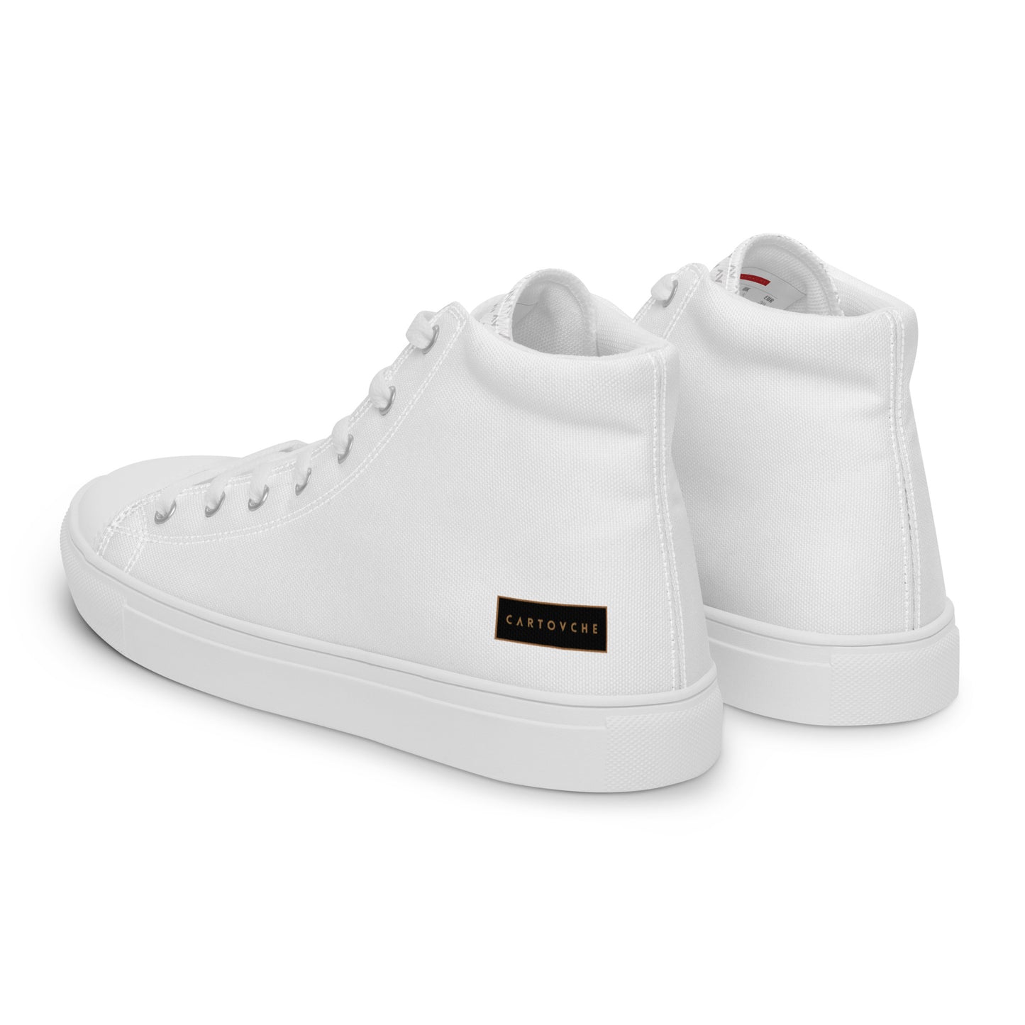 Men’s High Top Canvas Shoes | 'Cartovche Horus' (All White)