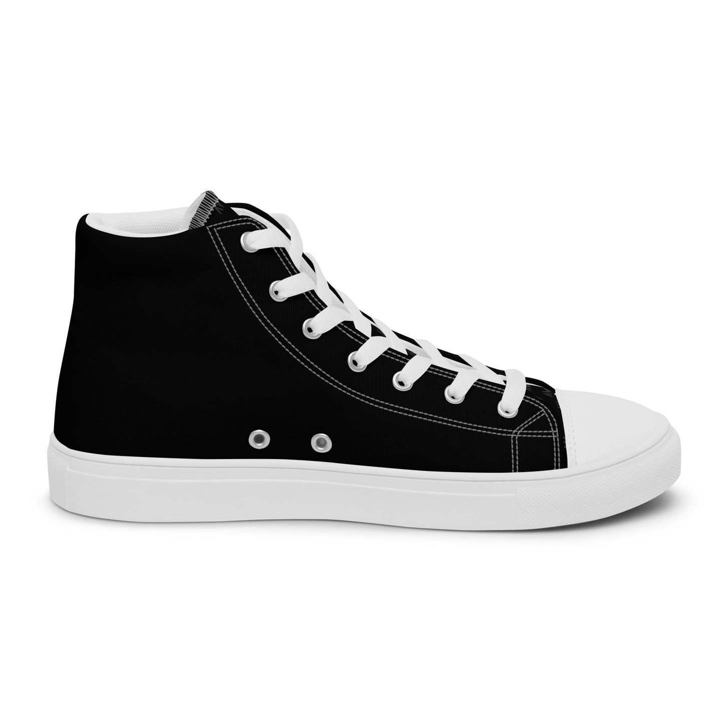 Men’s High Top Canvas Shoes | 'Cartovche Horus' (Black & White)