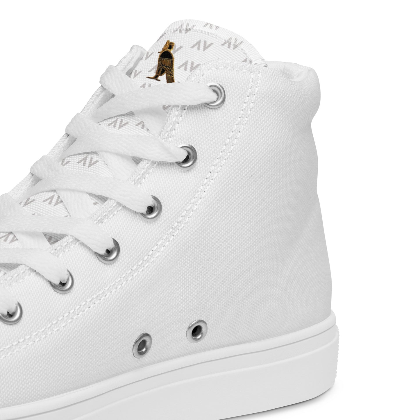 Men’s High Top Canvas Shoes | 'Cartovche Horus' (All White)