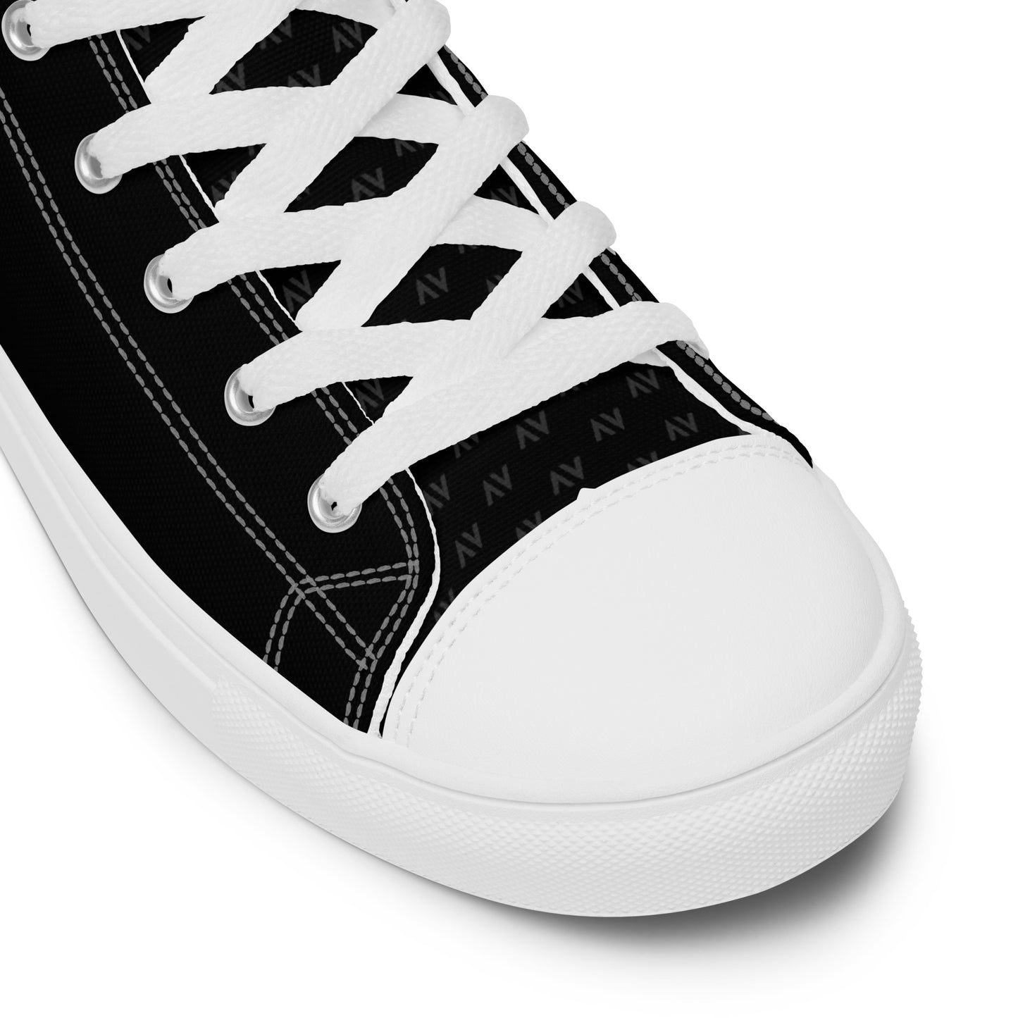 Men’s High Top Canvas Shoes | 'Cartovche Horus' (Black & White)