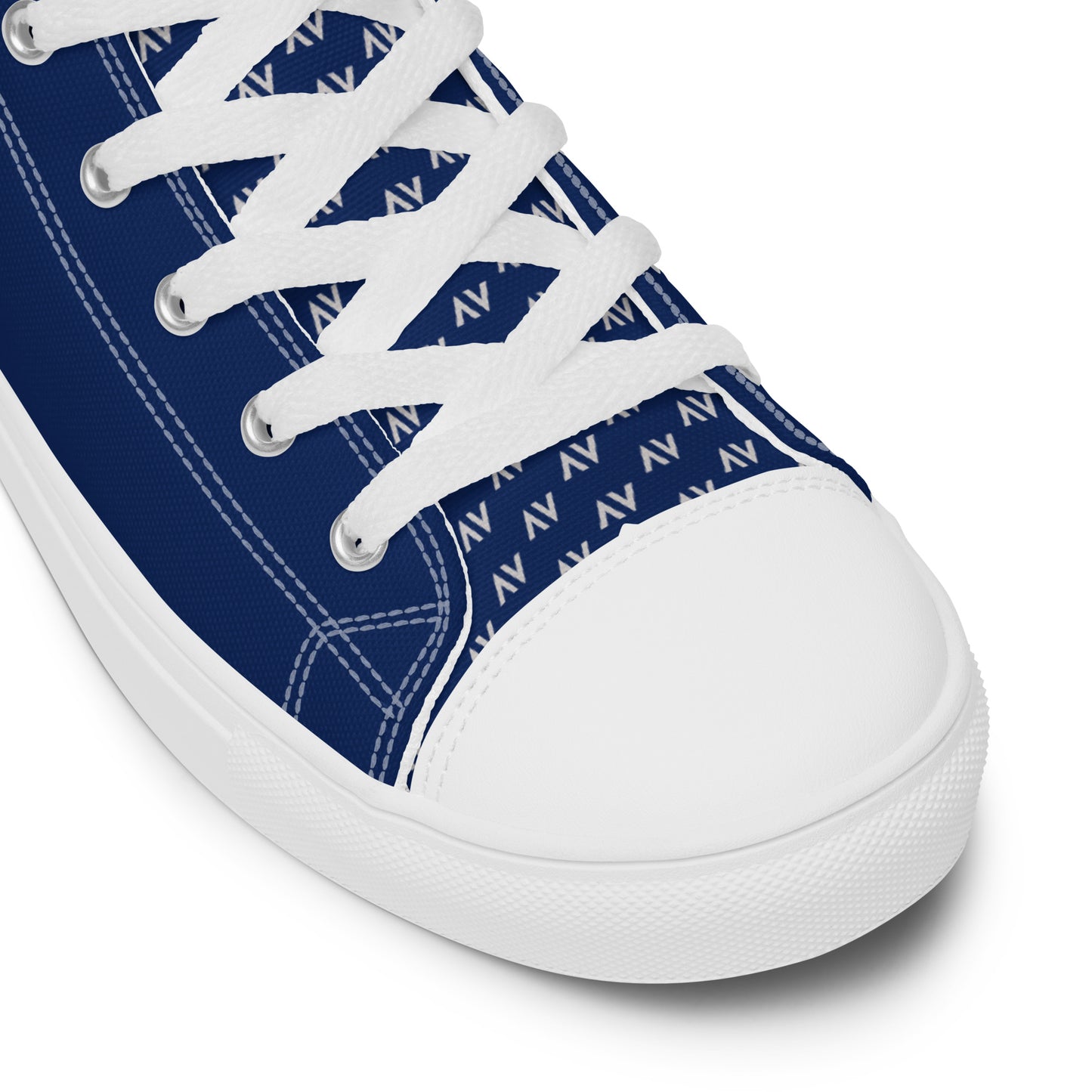 Men’s High Top Canvas Shoes | 'Cartovche Horus' (Navy & White)