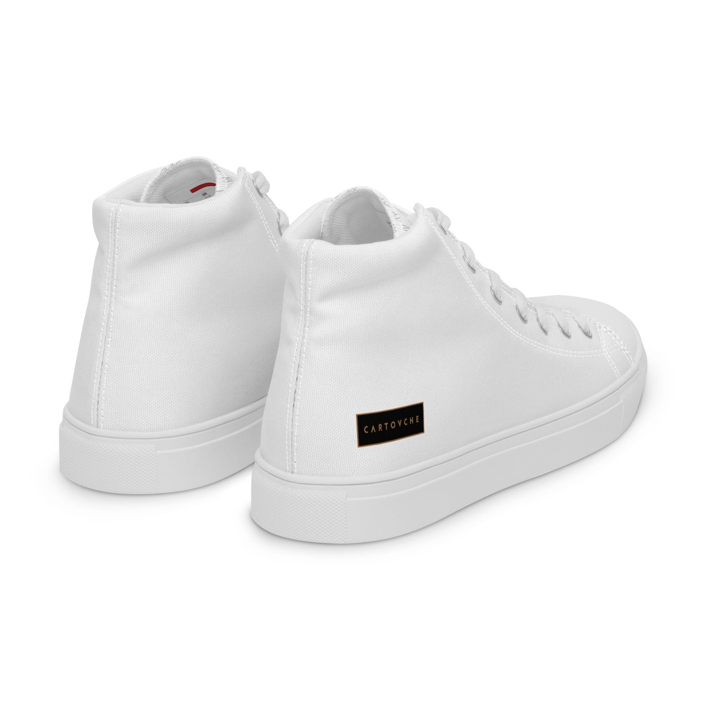 Men’s High Top Canvas Shoes | 'Cartovche Horus' (All White)