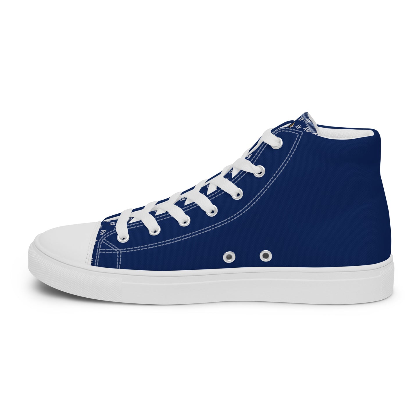 Men’s High Top Canvas Shoes | 'Cartovche Horus' (Navy & White)