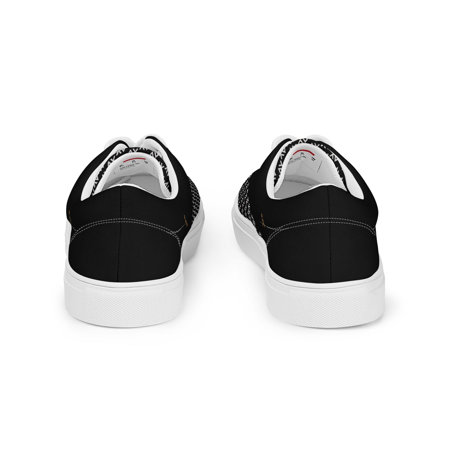 Men’s Lace-Up Canvas Shoes | 'Cartovche Osiris' (Black with White)