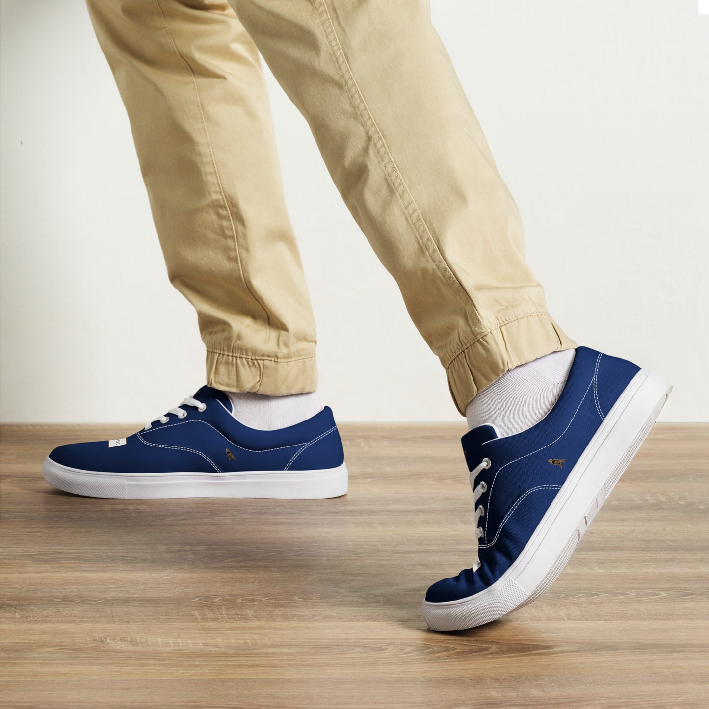 Men’s Lace-Up Canvas Shoes | 'Cartovche Osiris' (Navy & White)