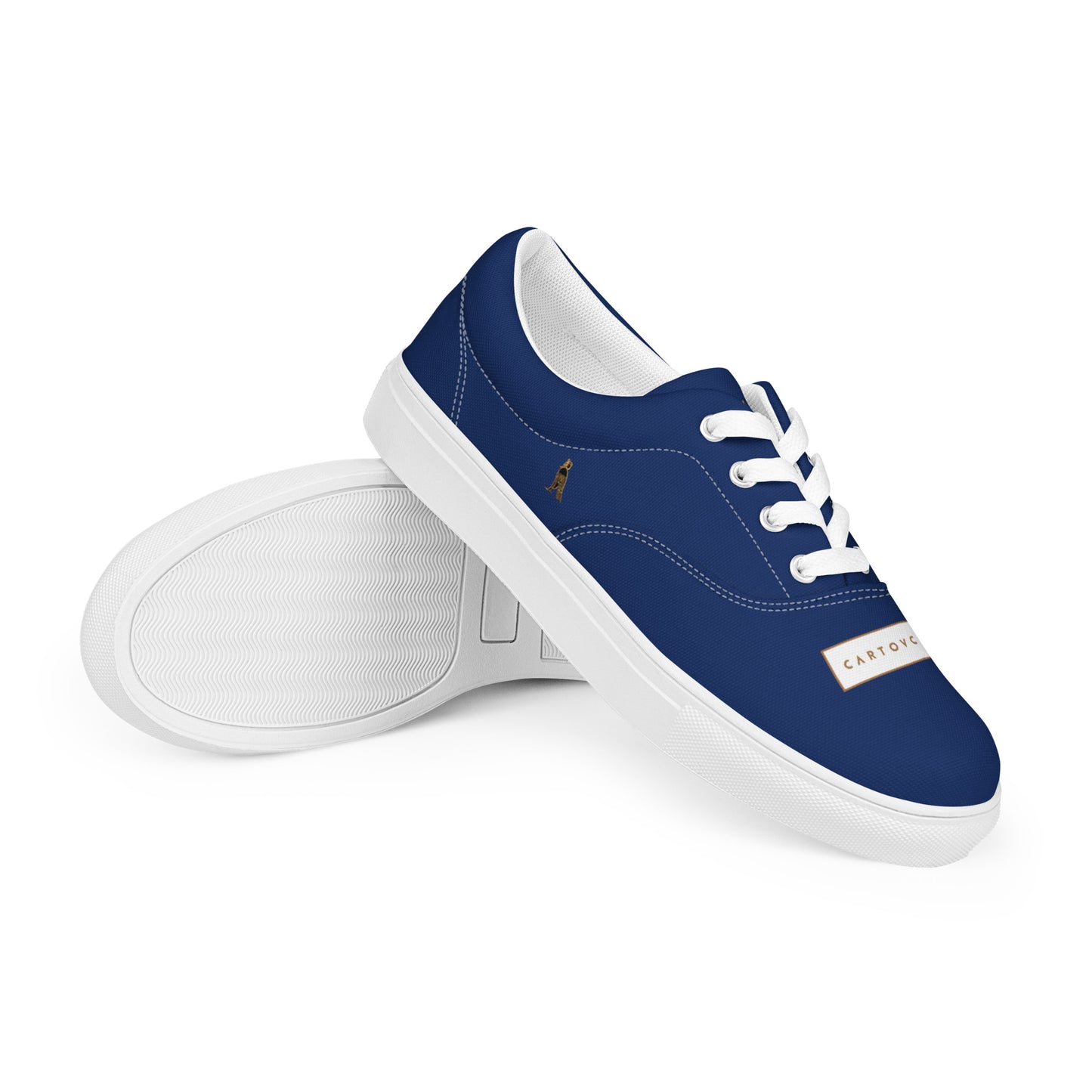 Men’s Lace-Up Canvas Shoes | 'Cartovche Osiris' (Navy & White)