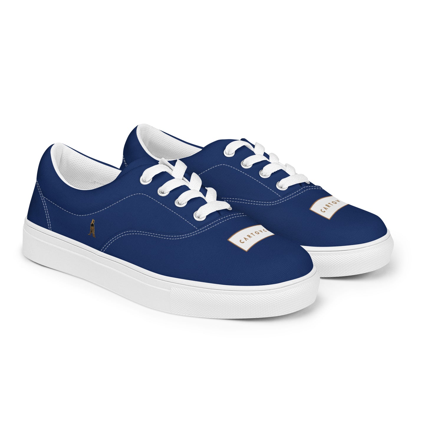 Men’s Lace-Up Canvas Shoes | 'Cartovche Osiris' (Navy & White)