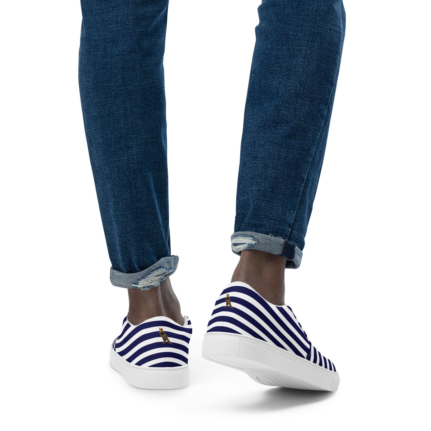 Men’s Slip-On Canvas Shoes | 'Cartovche Ramesses' (Blue & White Stripe)