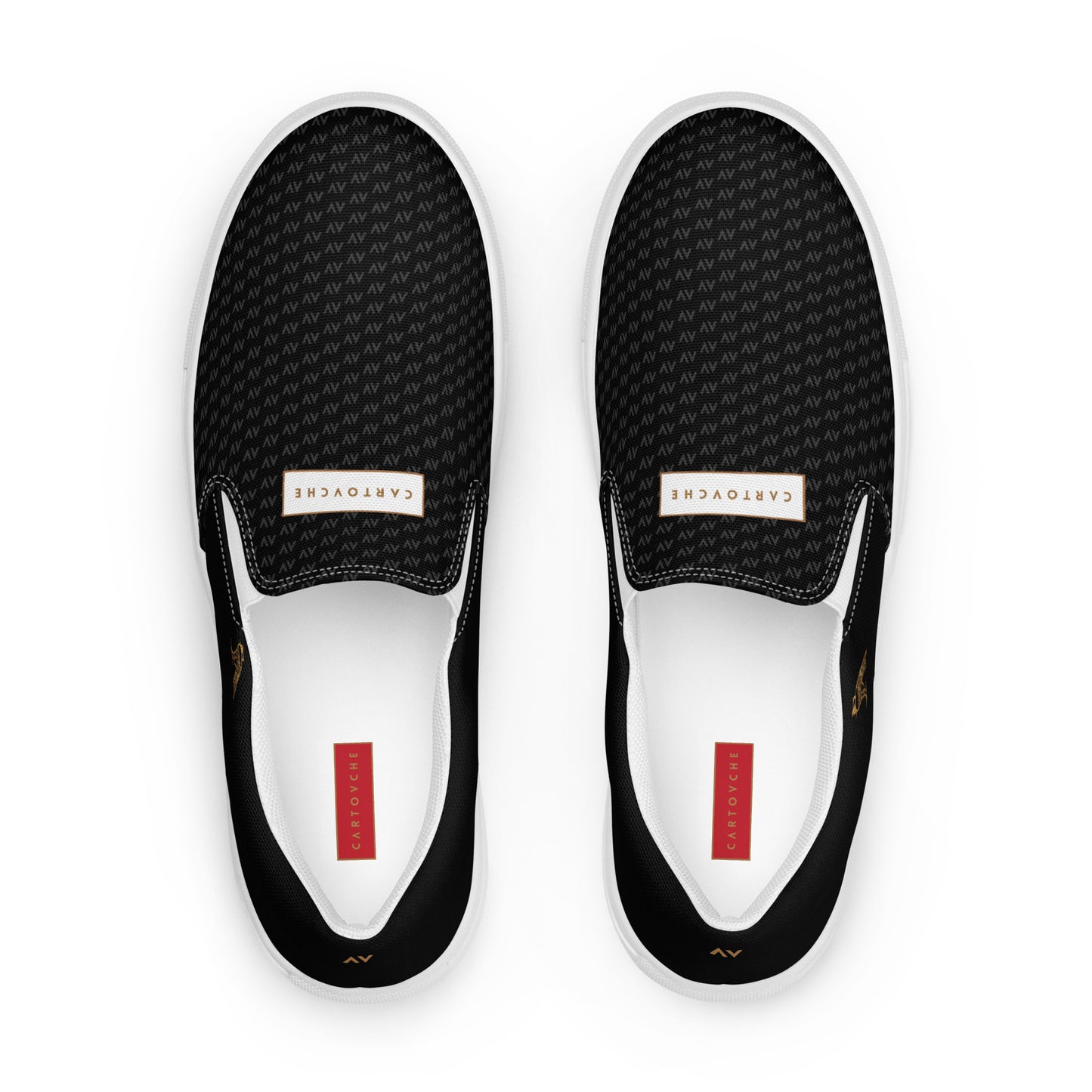 Men’s Slip-On Canvas Shoes | 'Cartovche Ramesses' (Black)