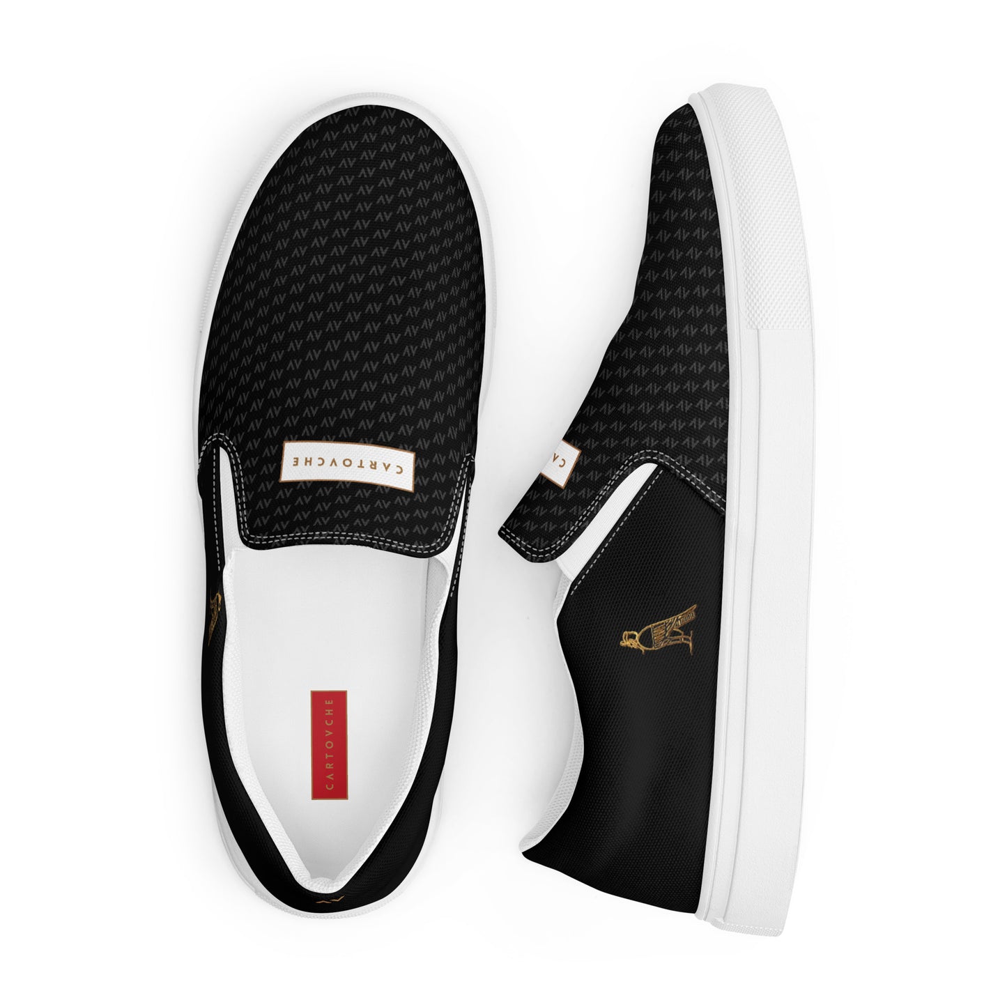 Men’s Slip-On Canvas Shoes | 'Cartovche Ramesses' (Black)