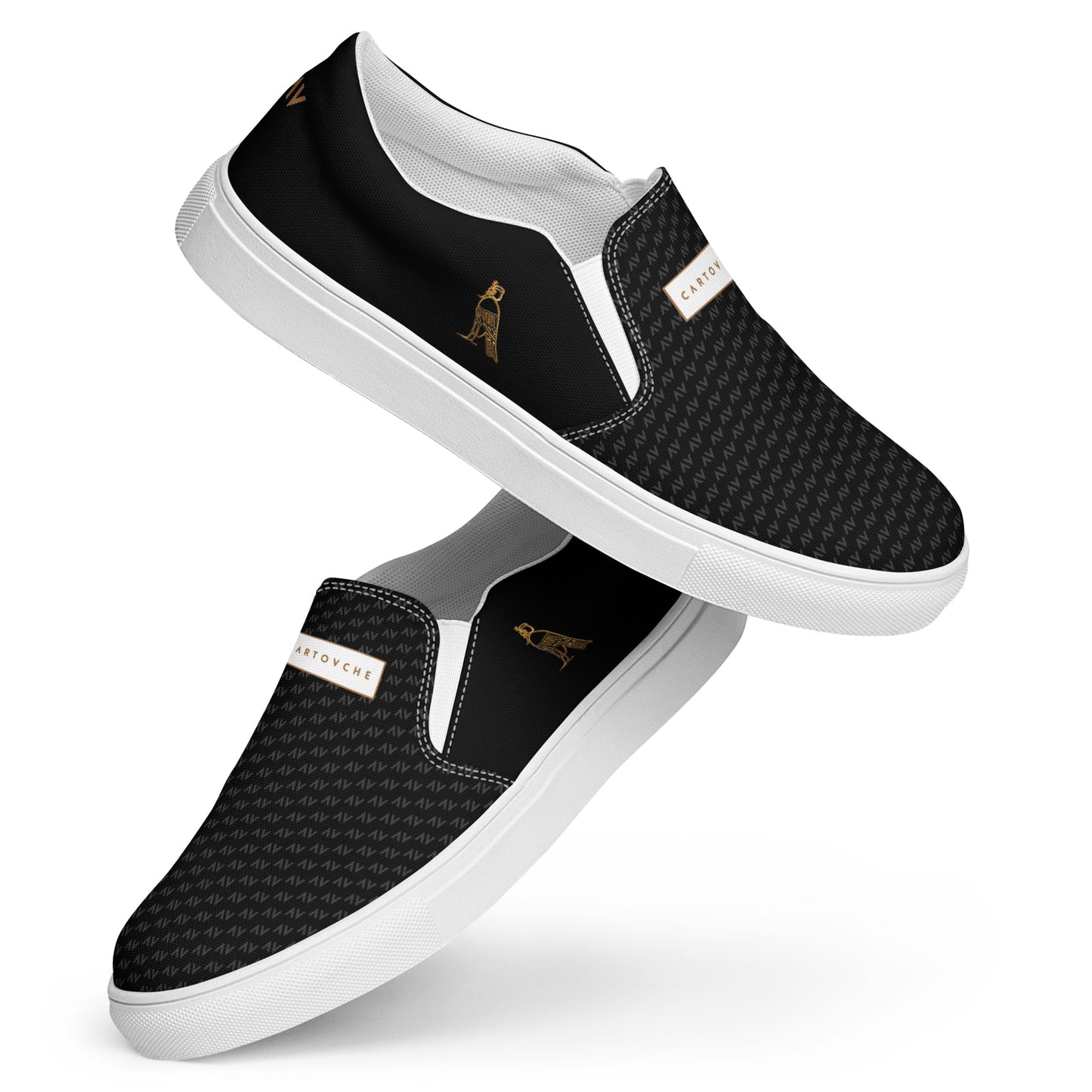 Men’s Slip-On Canvas Shoes | 'Cartovche Ramesses' (Black)
