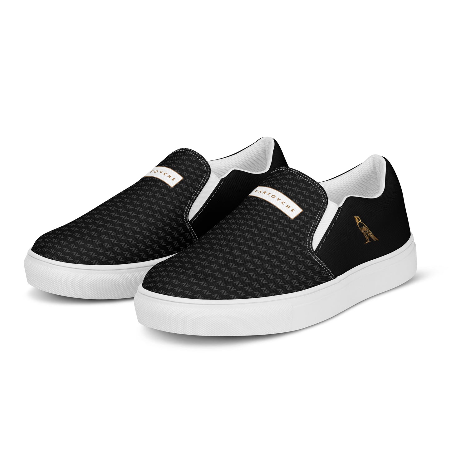 Men’s Slip-On Canvas Shoes | 'Cartovche Ramesses' (Black)