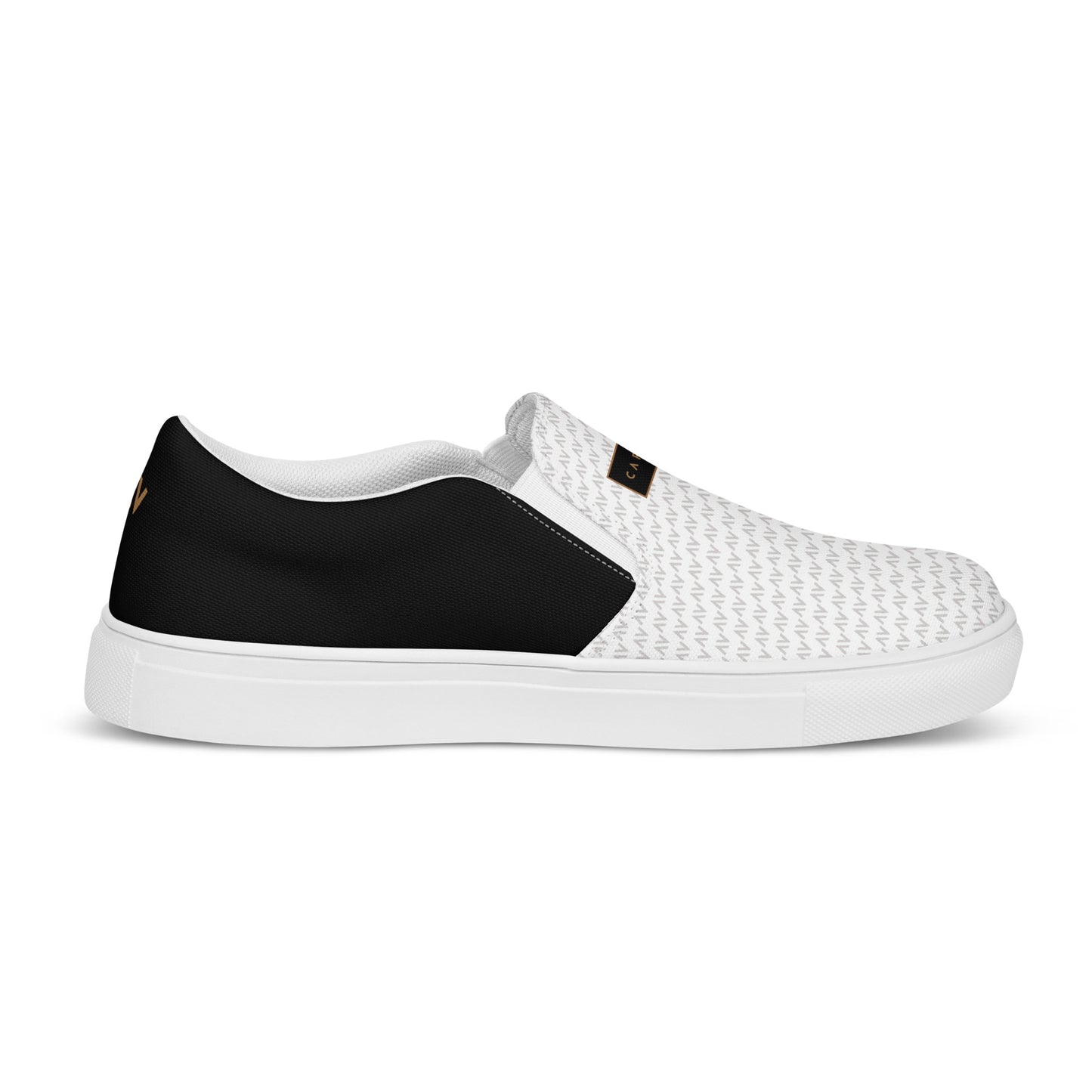 Men’s Slip-On Canvas Shoes | 'Cartovche Ramesses' (White & Black)