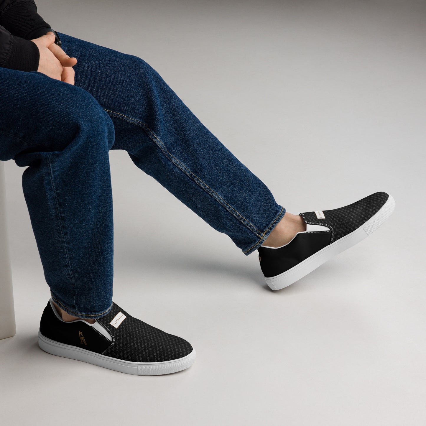 Men’s Slip-On Canvas Shoes | 'Cartovche Ramesses' (Black)