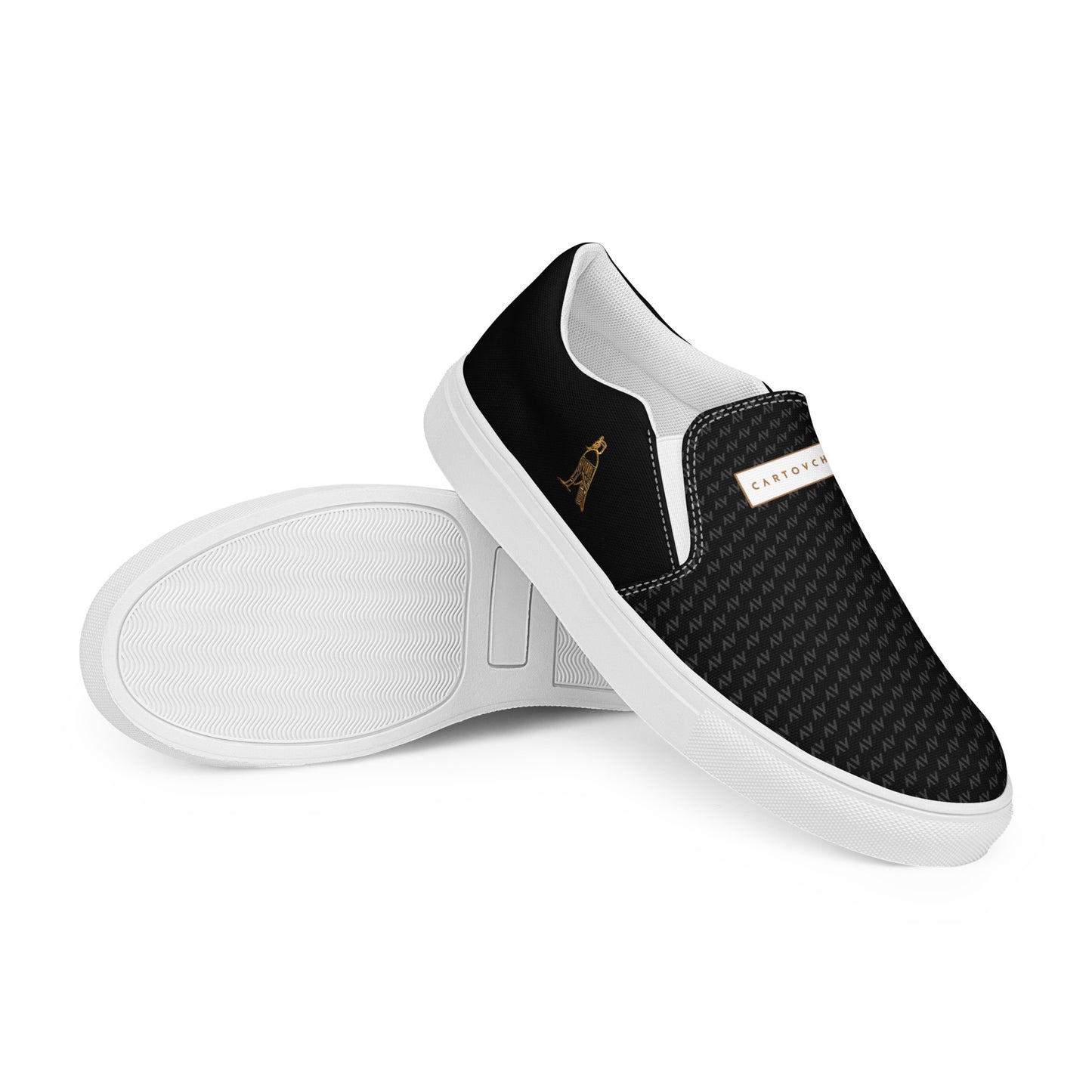Men’s Slip-On Canvas Shoes | 'Cartovche Ramesses' (Black)
