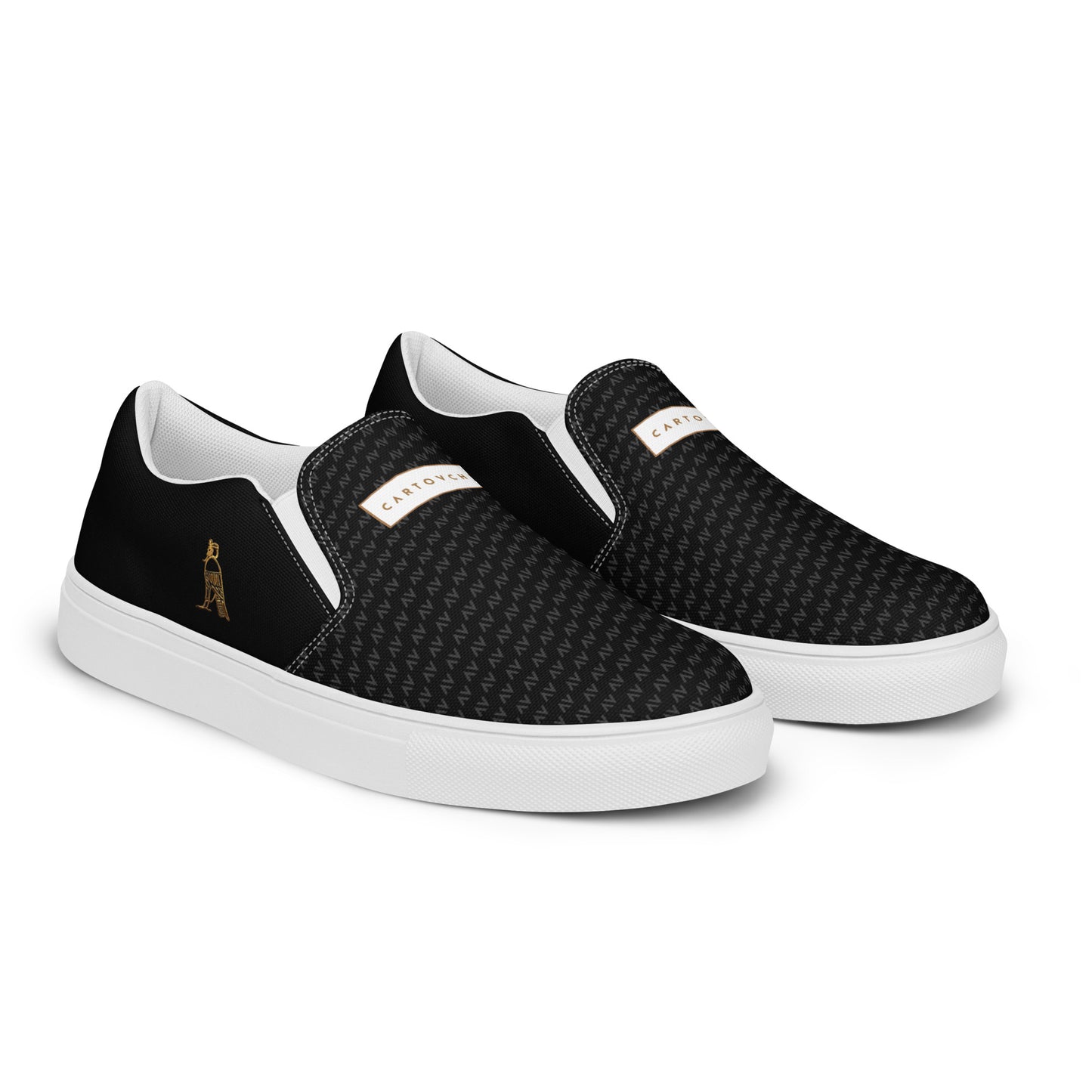 Men’s Slip-On Canvas Shoes | 'Cartovche Ramesses' (Black)