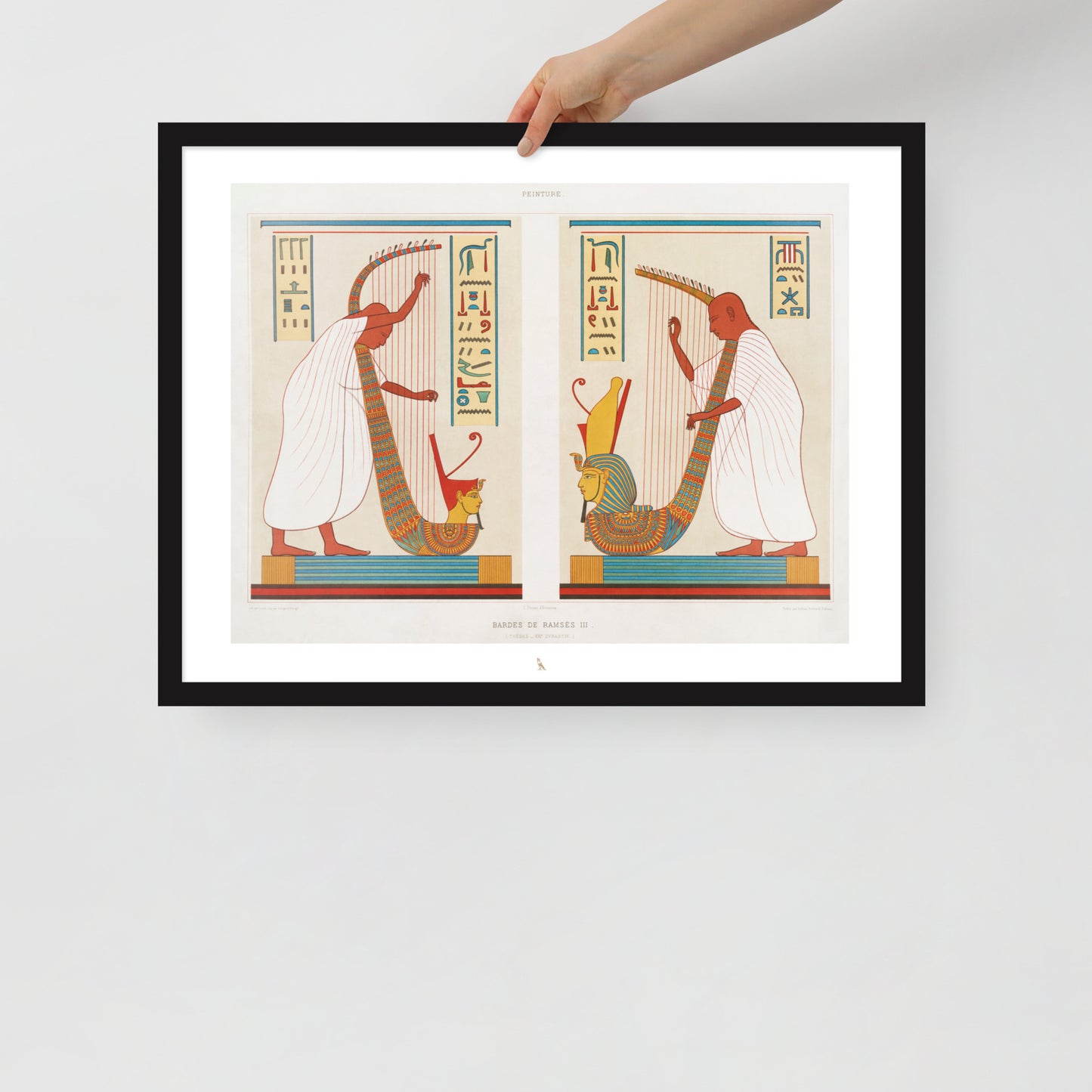 'Musicians of Pharaoh Ramesses III' | 24" x 18" Wood Framed Poster