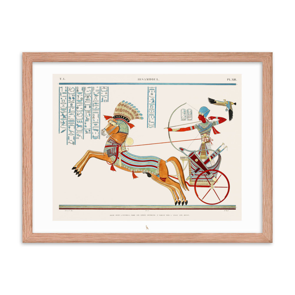 'South Wall of the Great Temple at Abu Simbel' | 24" x 18" Wood Framed Poster