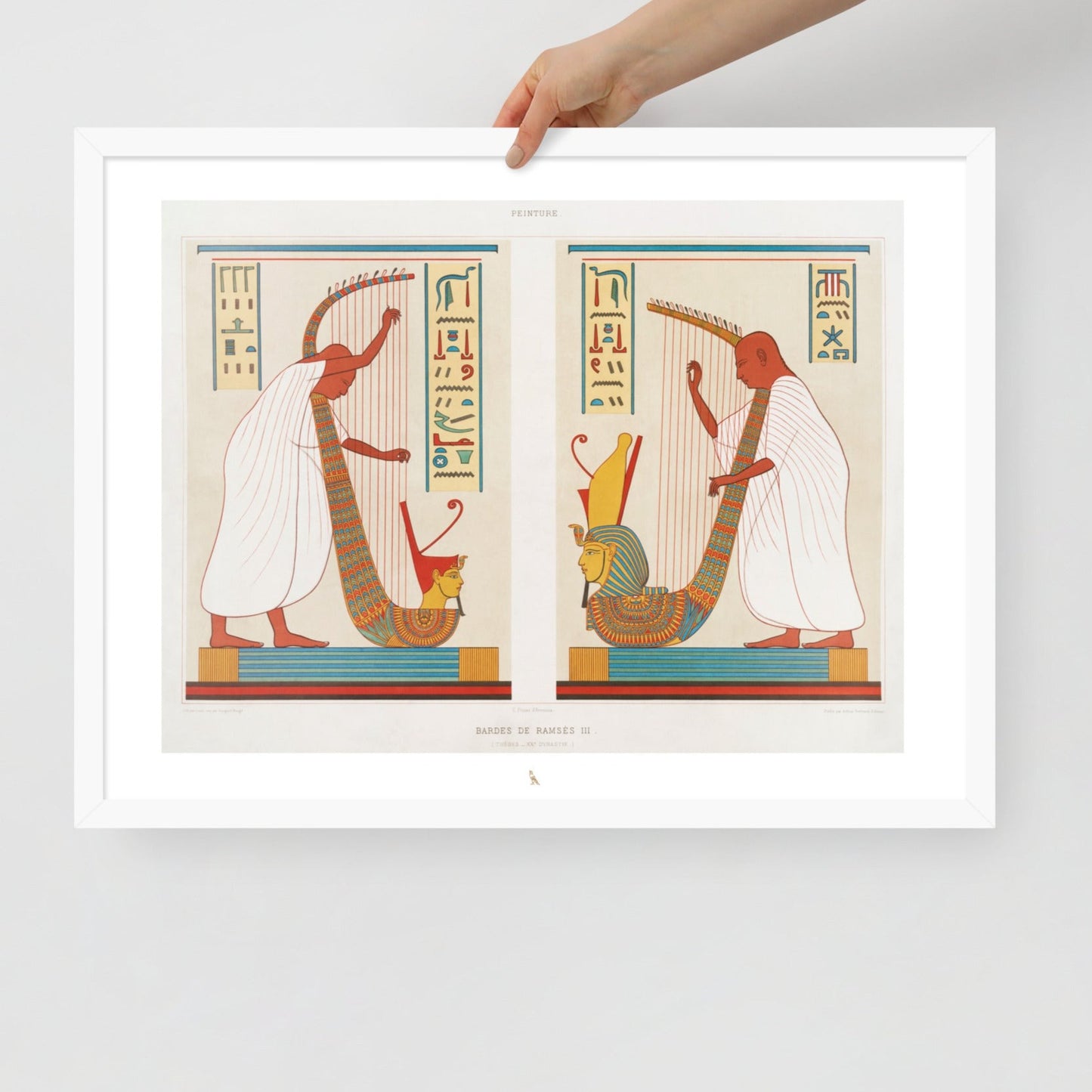 'Musicians of Pharaoh Ramesses III' | 24" x 18" Wood Framed Poster